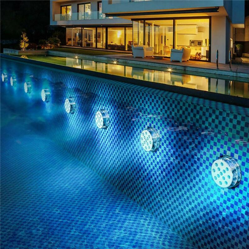 Luz LED sumergible con mando de 16 colores y ventosas para piscinas