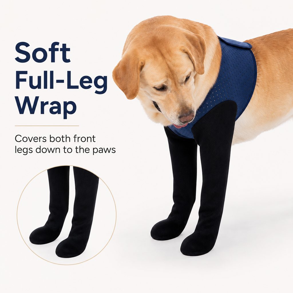 Mangas de recuperación dobles para patas delanteras de perro PawGuard
