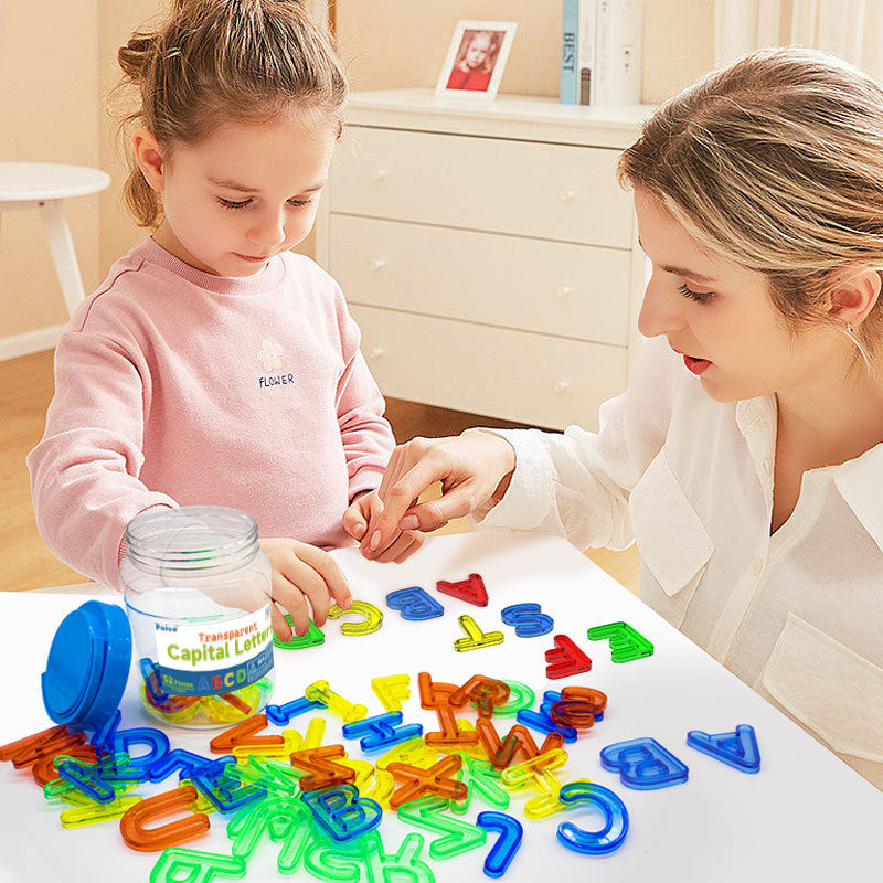 Manipulativos para contar, conjuntos de letras y opciones de cubetas de actividades