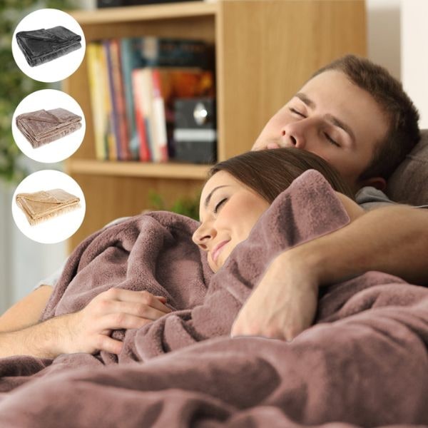 Manta térmica USB de forro polar tamaño Queen, portátil inalámbrica de bajo consumo