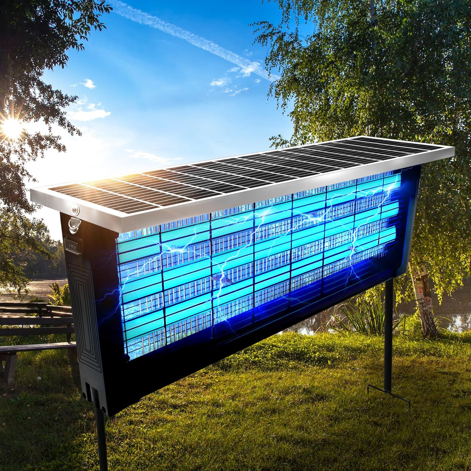 Mata insectos solar potente para exterior