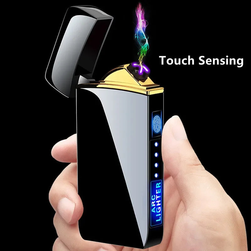 Mechero de plasma recargable por USB con encendido eléctrico resistente al viento