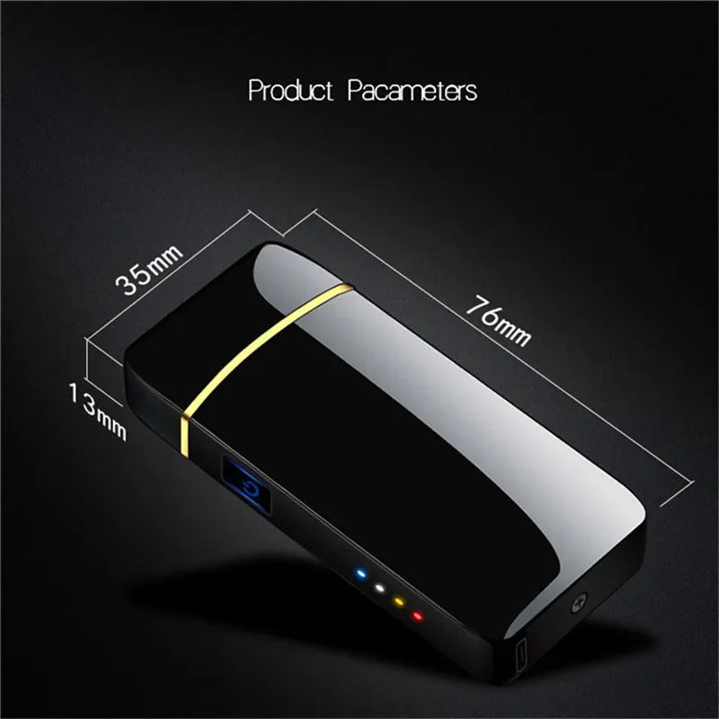 Mechero de plasma recargable por USB con encendido eléctrico resistente al viento