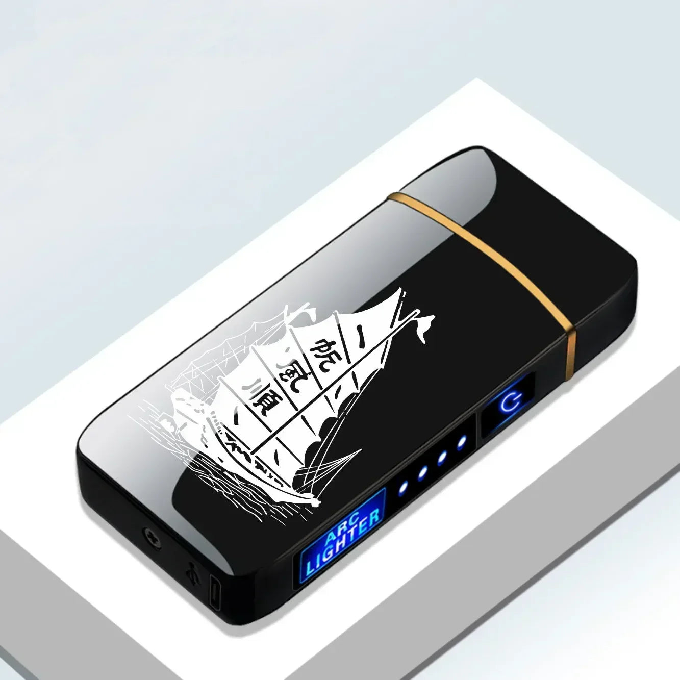Mechero de plasma recargable por USB con encendido eléctrico resistente al viento