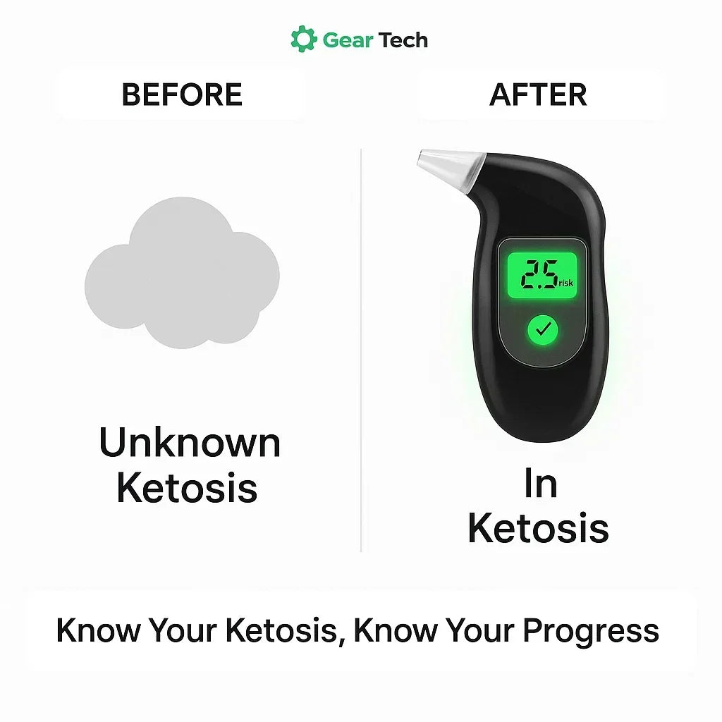 Medidor de cetonas en aliento | Monitorización precisa de cetosis para pérdida de peso y optimización dietética en casa 