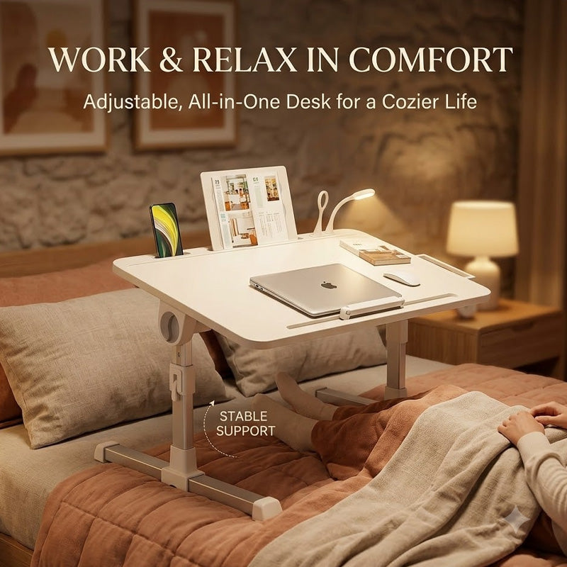 Mesa de regazo ajustable con luz de DESCUENTOSMAX