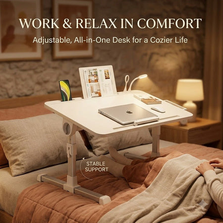 Mesa de regazo ajustable con luz de DESCUENTOSMAX