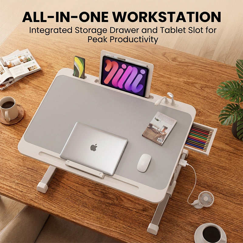 Mesa de regazo ajustable con luz de DESCUENTOSMAX