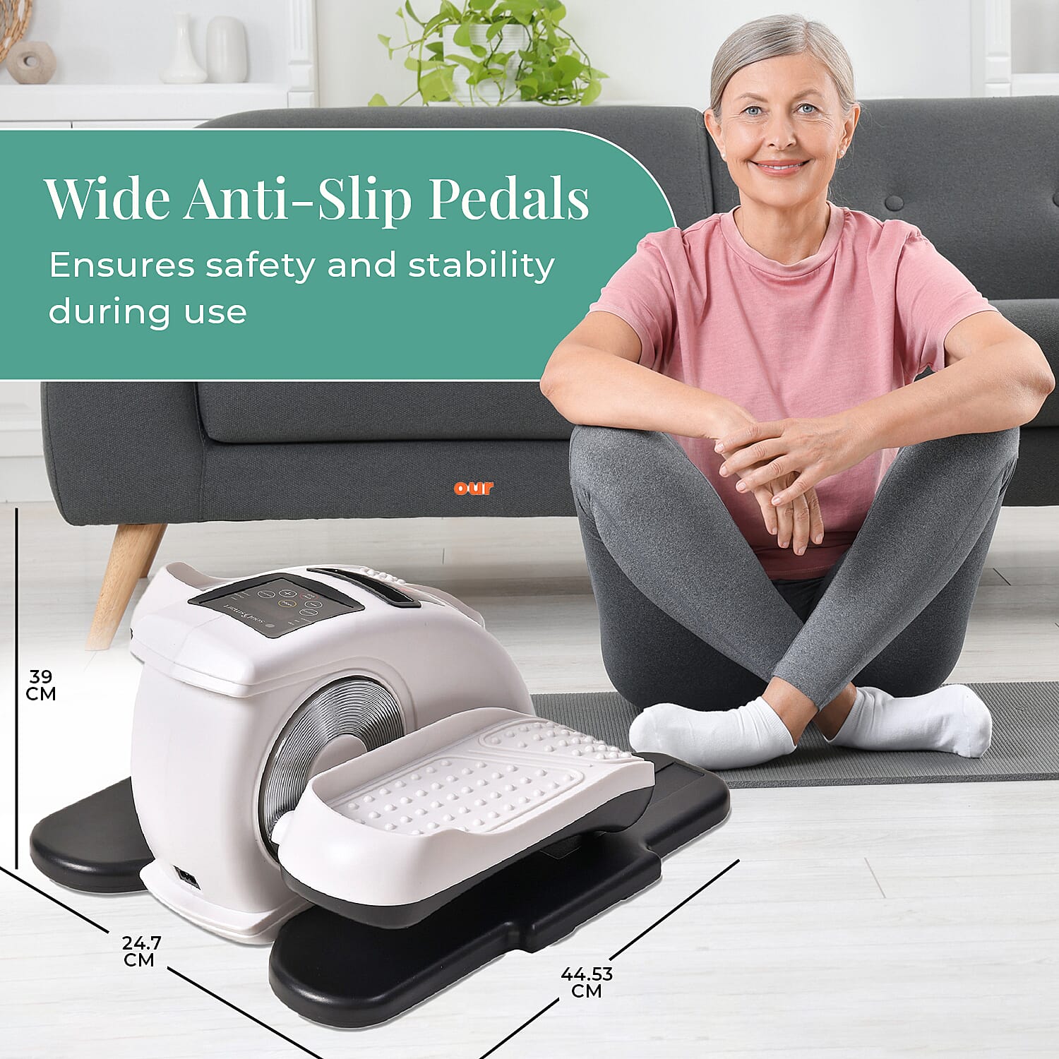 Mini bicicleta elíptica eléctrica para piernas – ejercicio sentado en casa