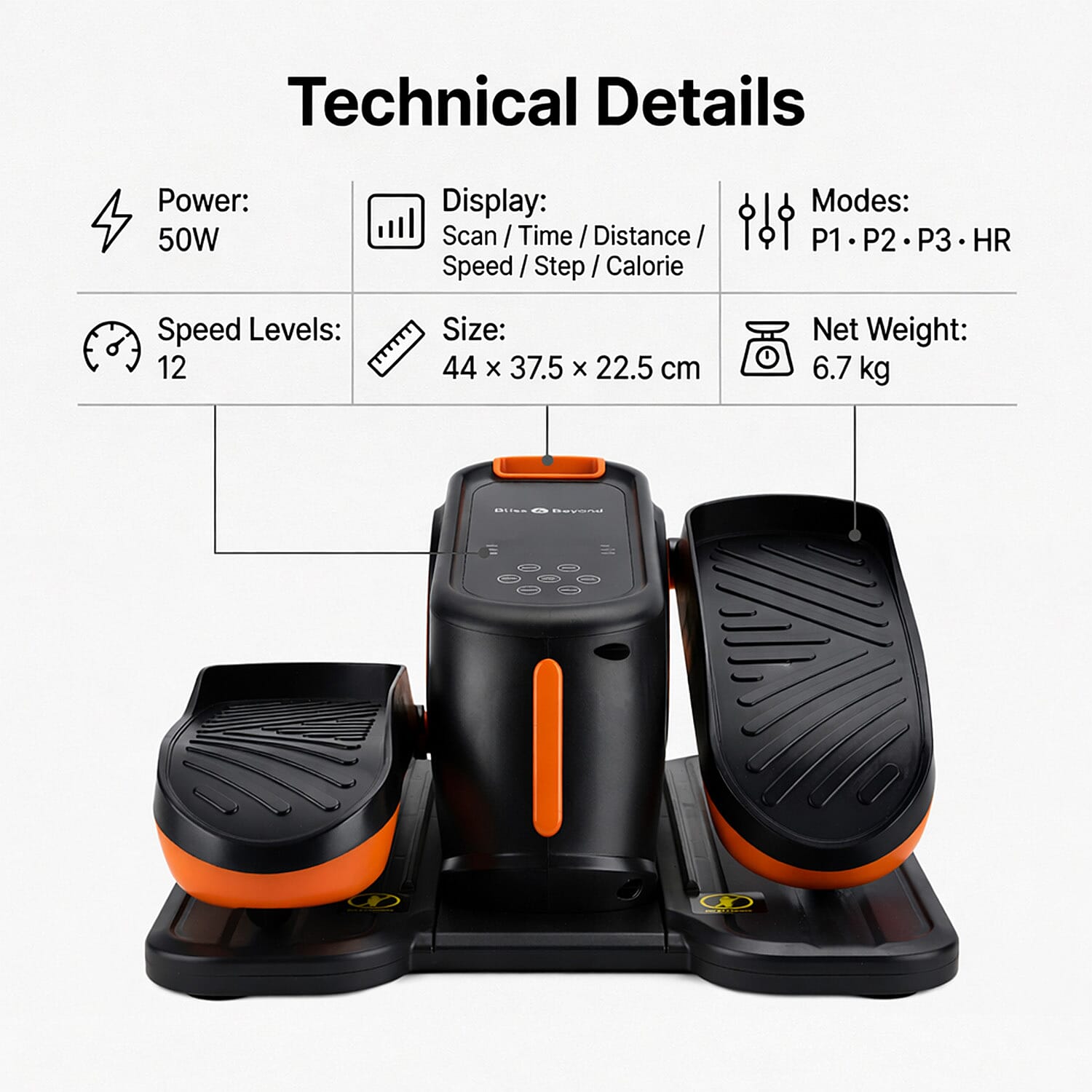 Mini bicicleta elíptica eléctrica para piernas – ejercicio sentado en casa
