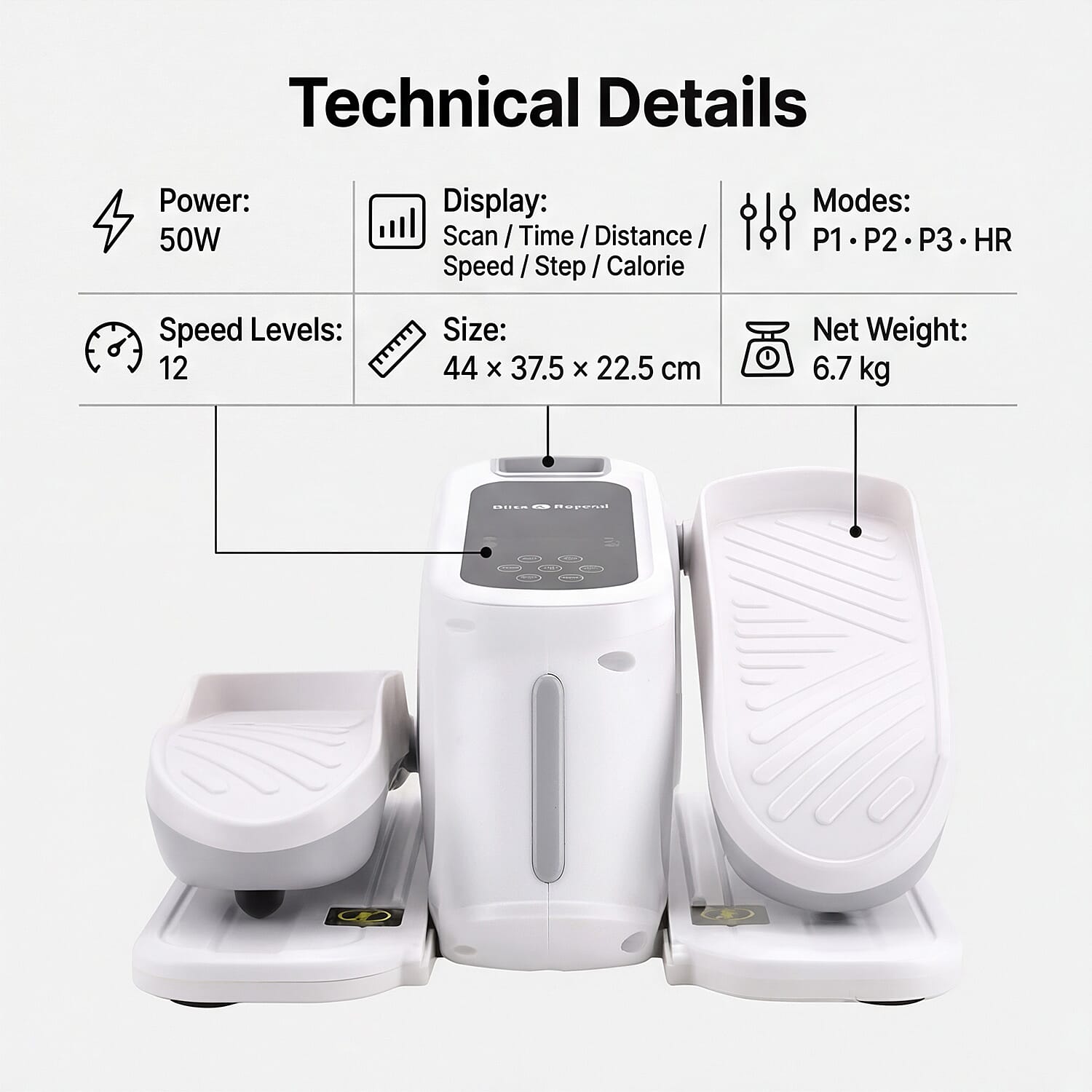 Mini bicicleta elíptica eléctrica para piernas – ejercicio sentado en casa