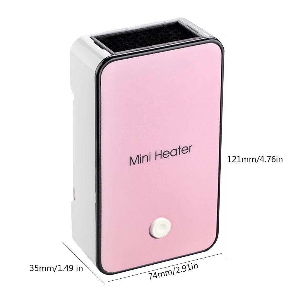 Mini calefactor cerámico portátil con calefacción PTC de bajo consumo para casa y oficina