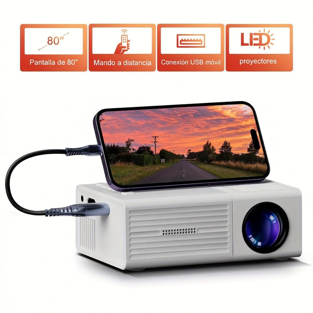 Miniproyector ultracompacto 3.000 lúmenes LumoBeam