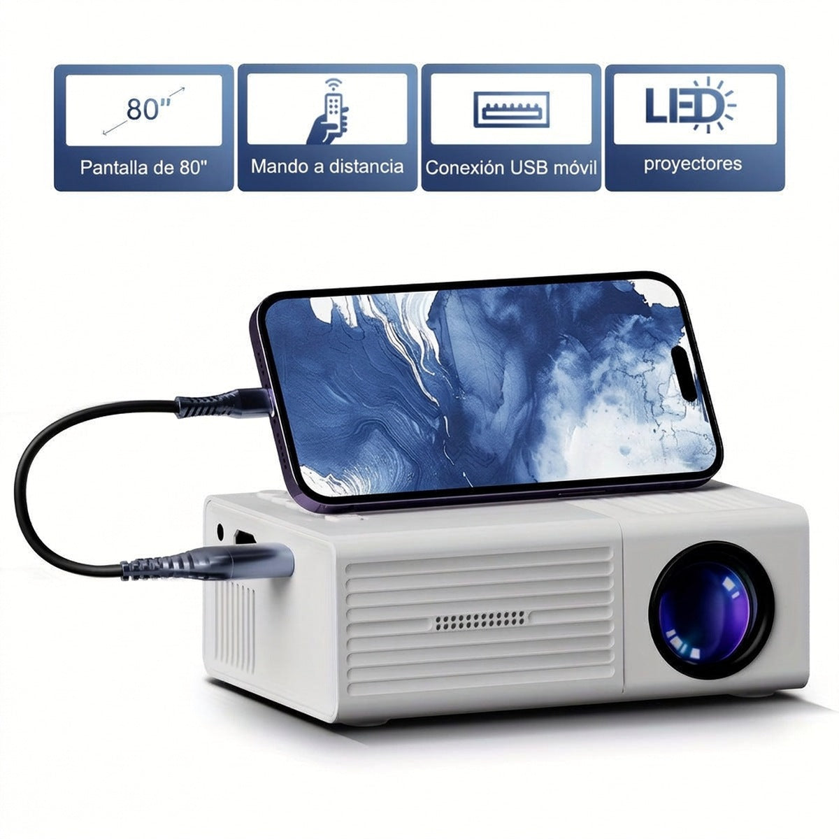 Miniproyector ultracompacto 3.000 lúmenes LumoBeam