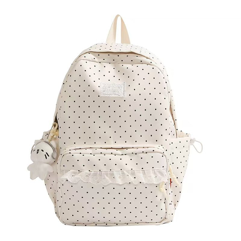 Mochila con volantes de lunares