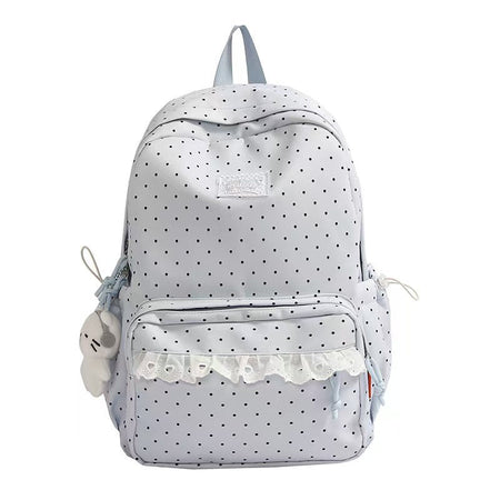 Mochila con volantes de lunares