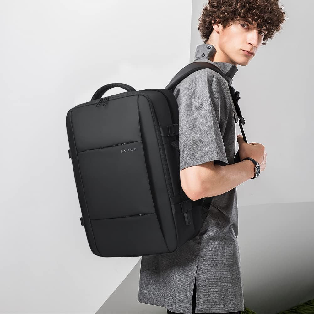 Mochila de viaje expandible 26-45 L impermeable con compartimento para portátil y asa tipo bolsa