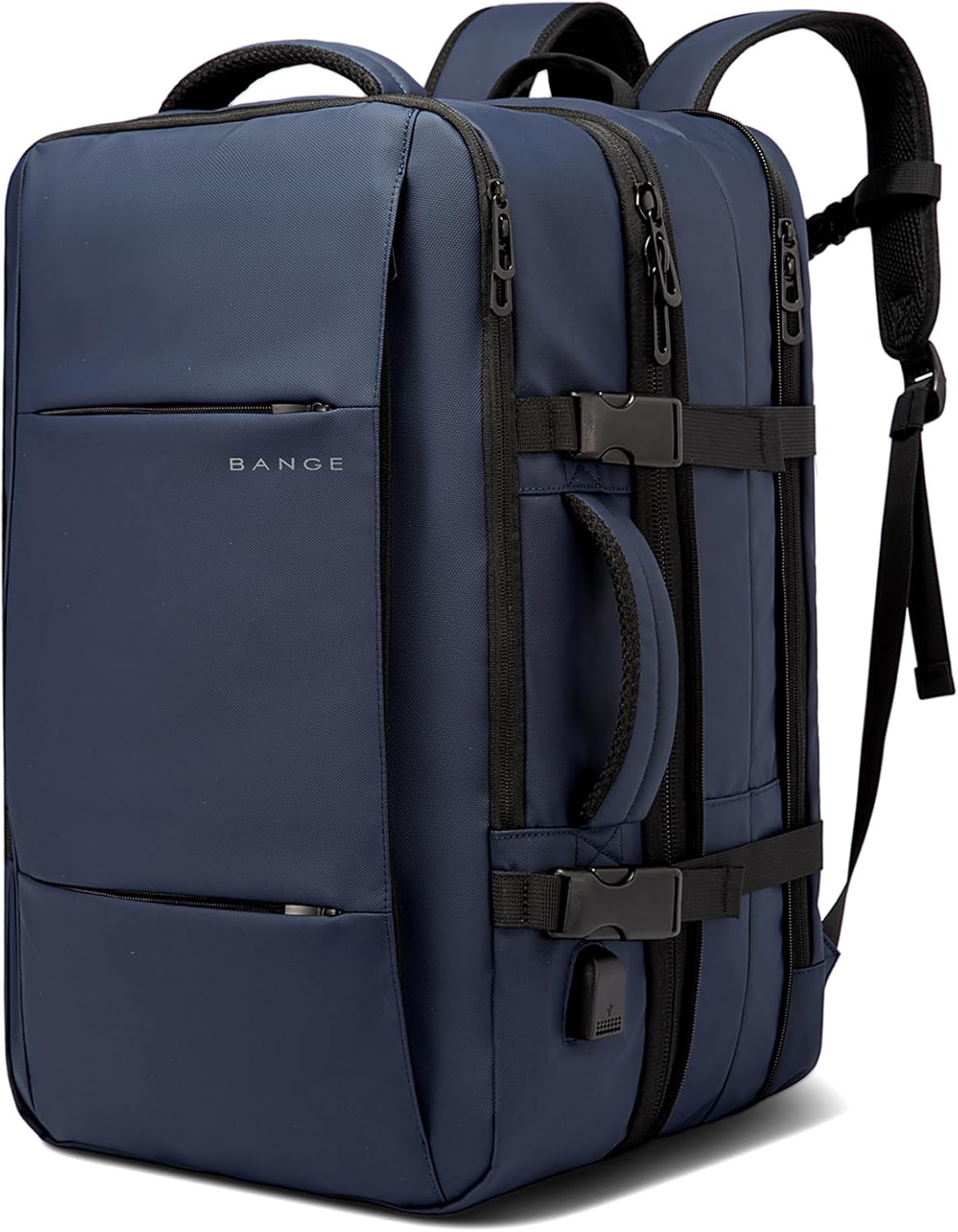 Mochila de viaje expandible 26-45 L impermeable con compartimento para portátil y asa tipo bolsa