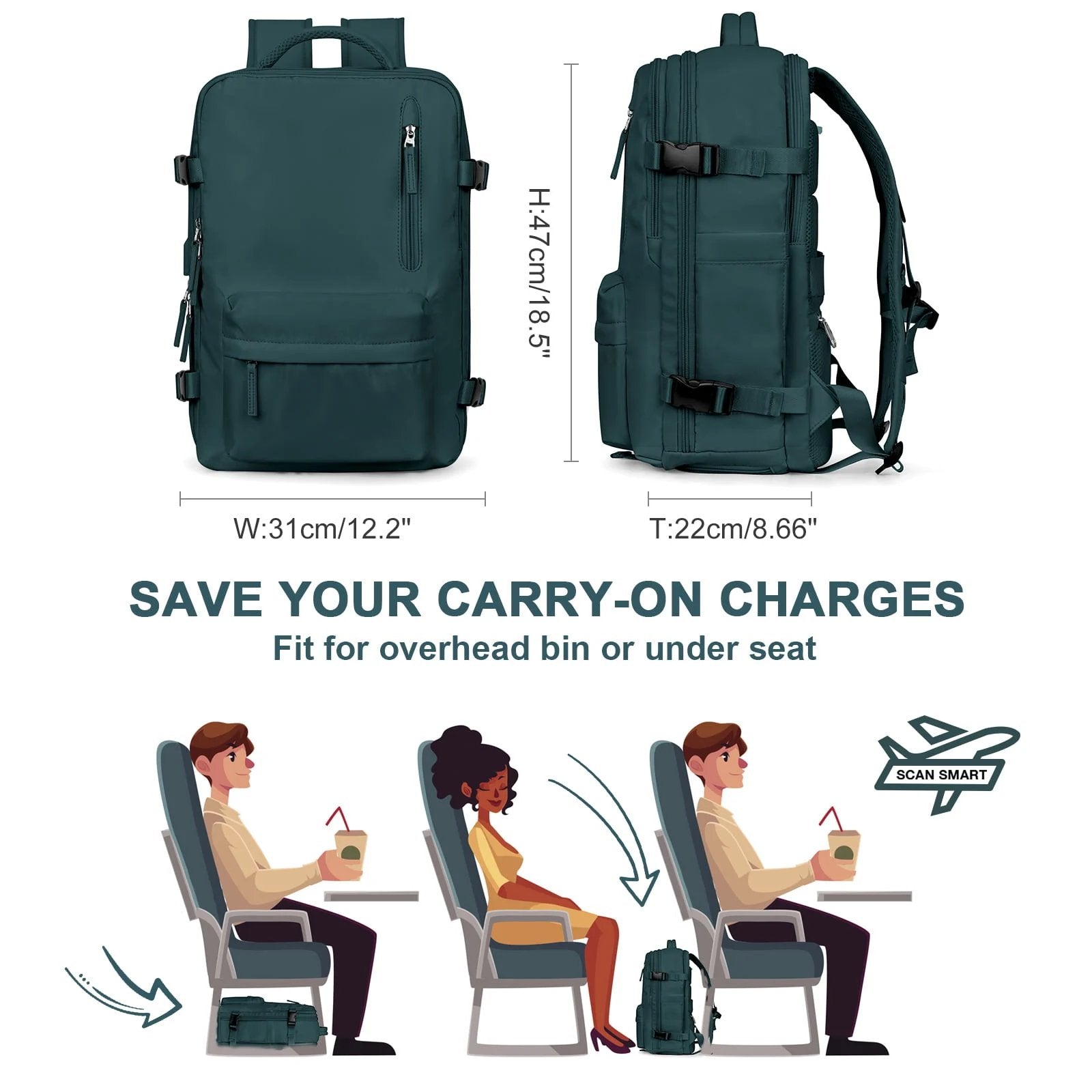 Mochila de viaje para mujer Travelliva 35 L
