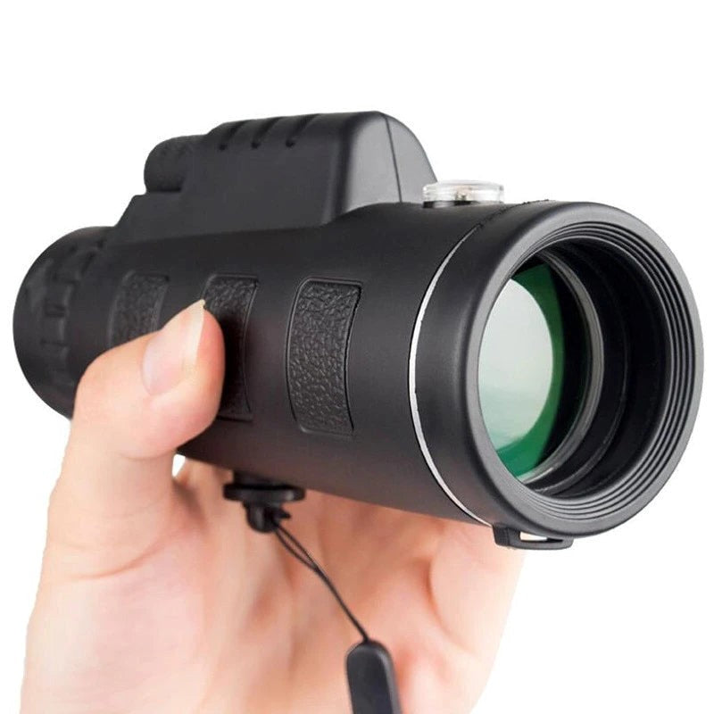 Monocular HD Starscope con soporte para smartphone y trípode – Telescopio monocular resistente al agua