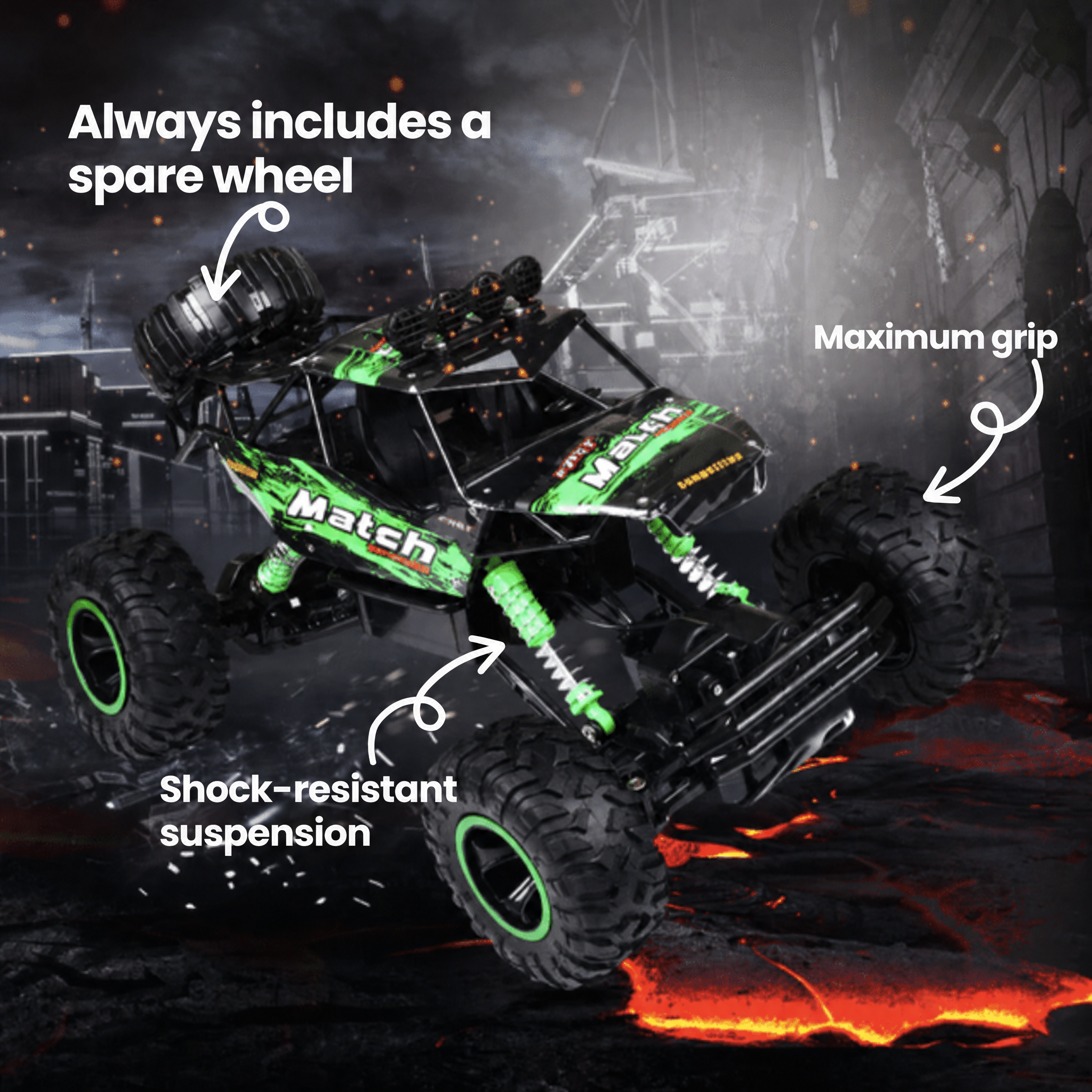 Monster truck todoterreno teledirigido para niños y adultos
