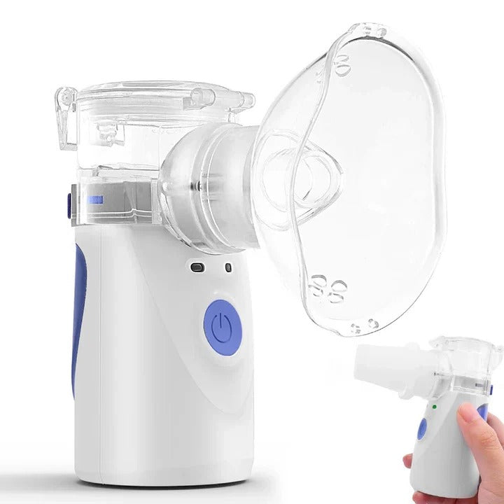 Nebulizador de malla ultrasónico portátil, compacto y silencioso para uso personal