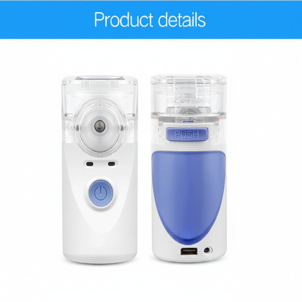 Nebulizador de malla ultrasónico portátil, compacto y silencioso para uso personal