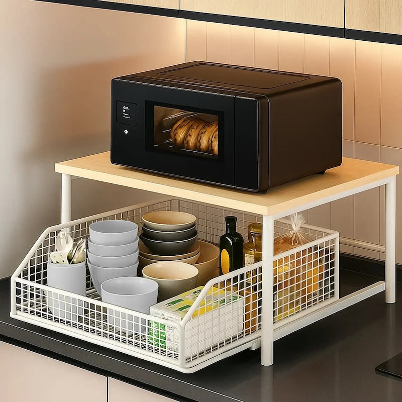 Organizador de encimera de cocina con cajones