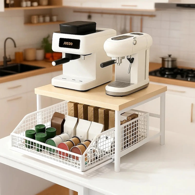 Organizador de encimera de cocina con cajones