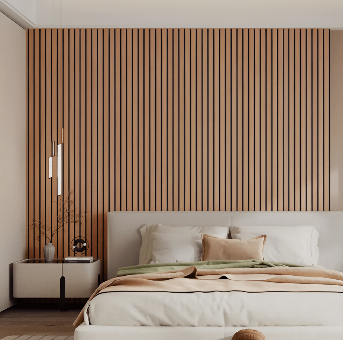 Paneles autoadhesivos efecto madera para diseño de paredes