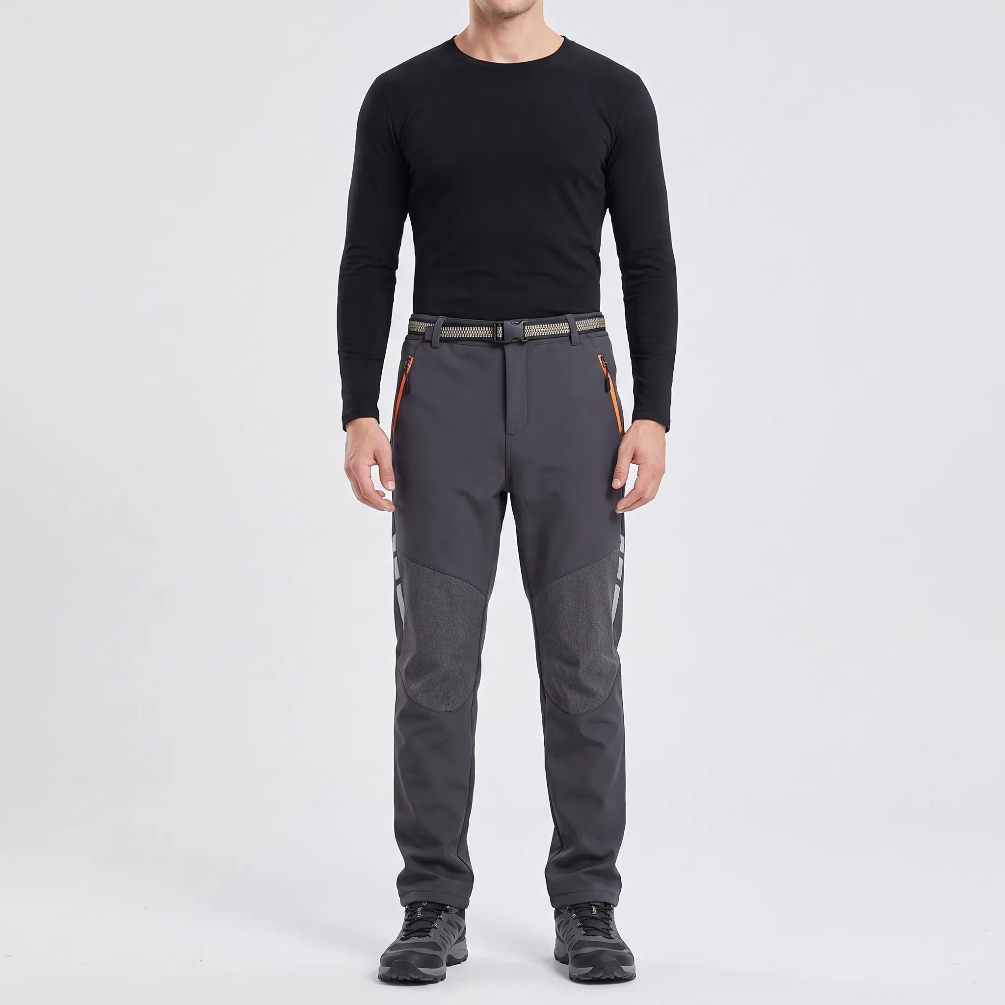 Pantalones de senderismo para hombre con forro polar y resistencia al agua
