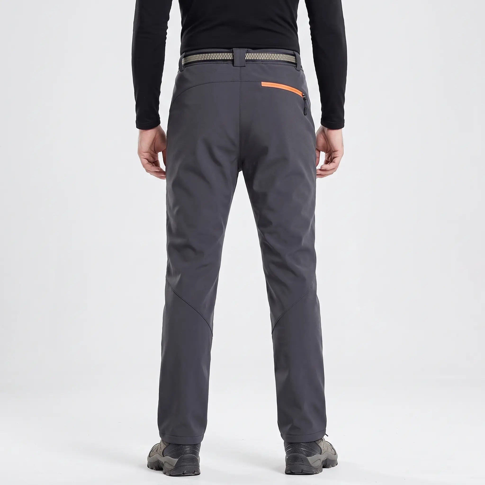 Pantalones de senderismo para hombre con forro polar y resistencia al agua