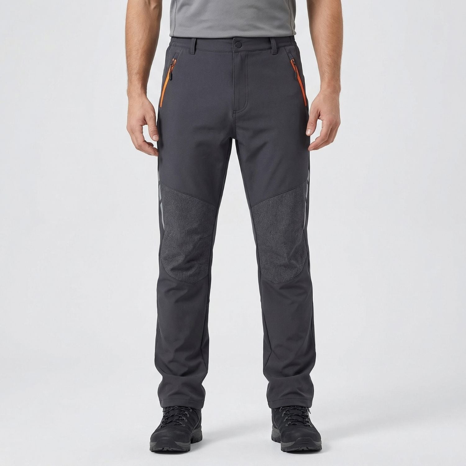 Pantalones de senderismo para hombre con forro polar y resistencia al agua