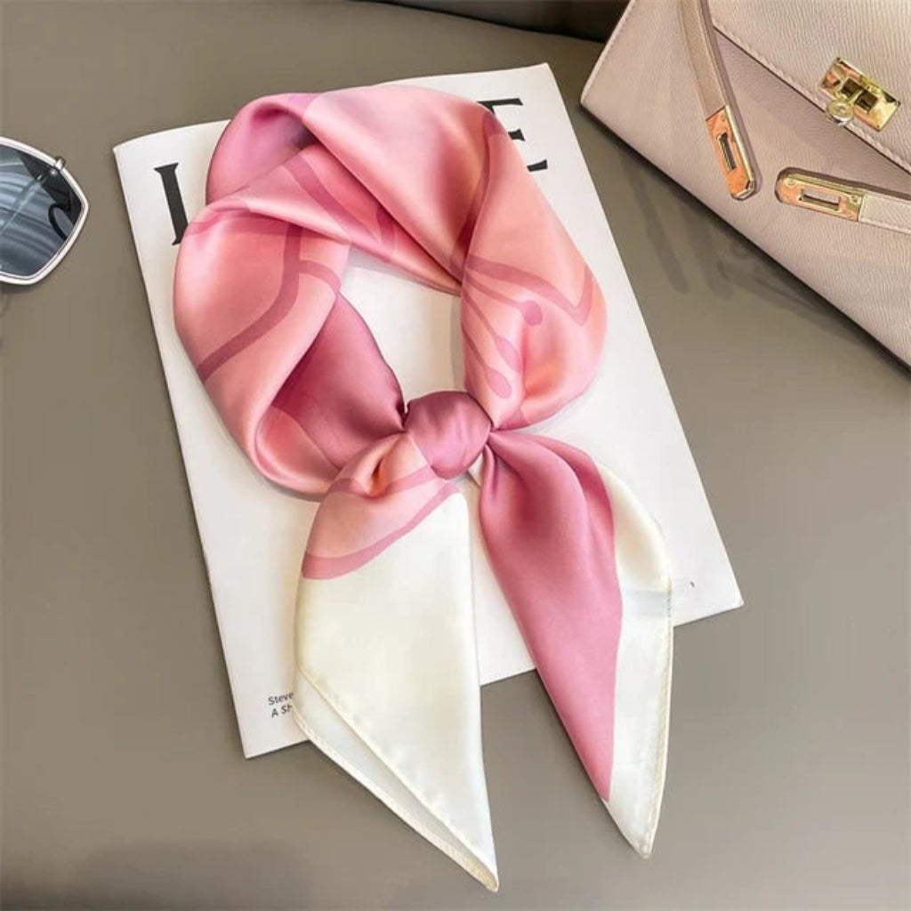 Pañuelo de seda con estampado para mujer