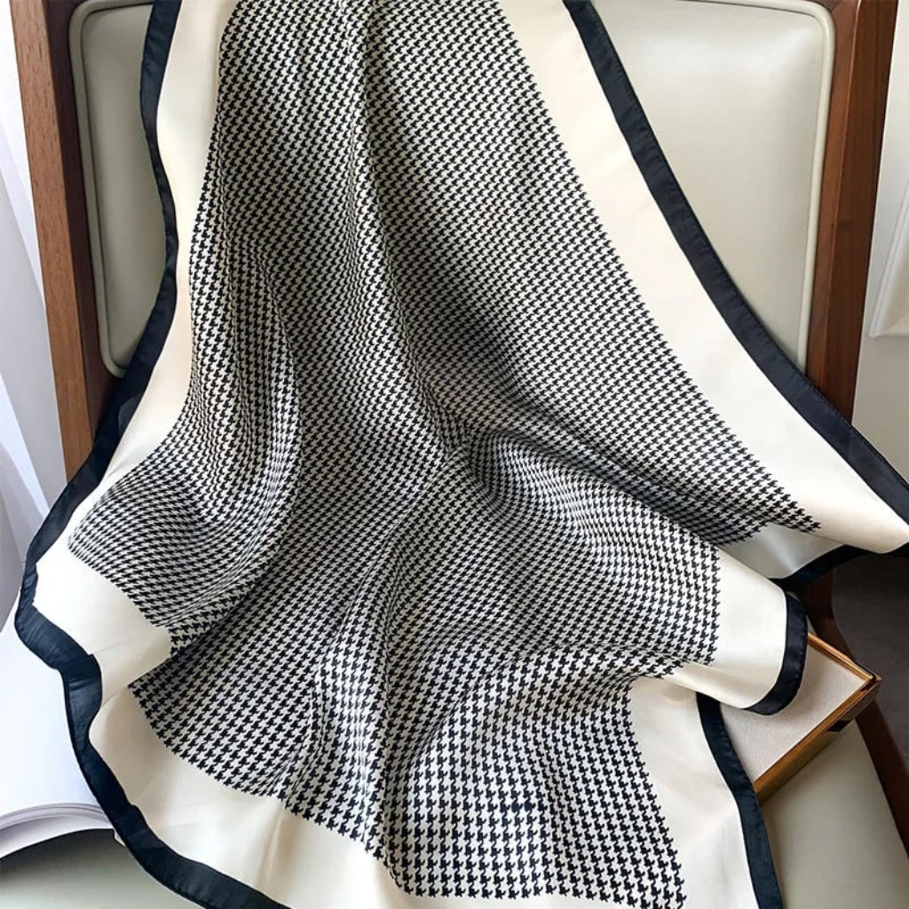 Pañuelo de seda con estampado para mujer