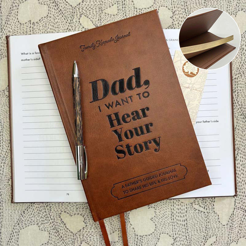 Papá, quiero escuchar tu historia | Libro edición Heritage | Más de 250 preguntas