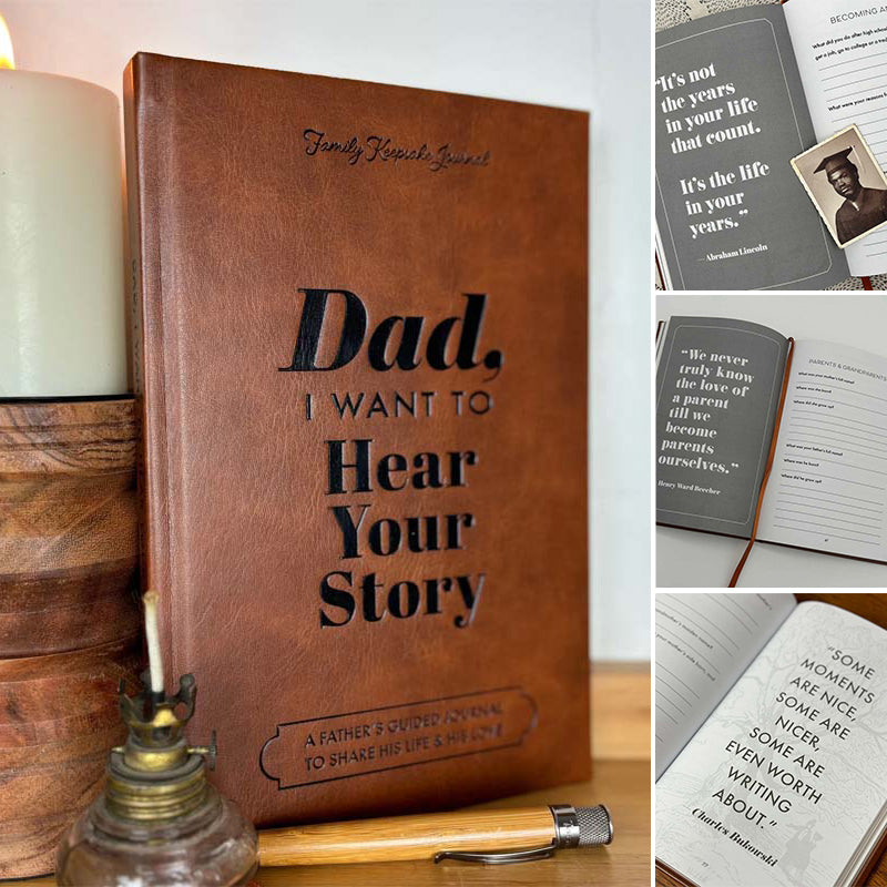 Papá, quiero escuchar tu historia | Libro edición Heritage | Más de 250 preguntas