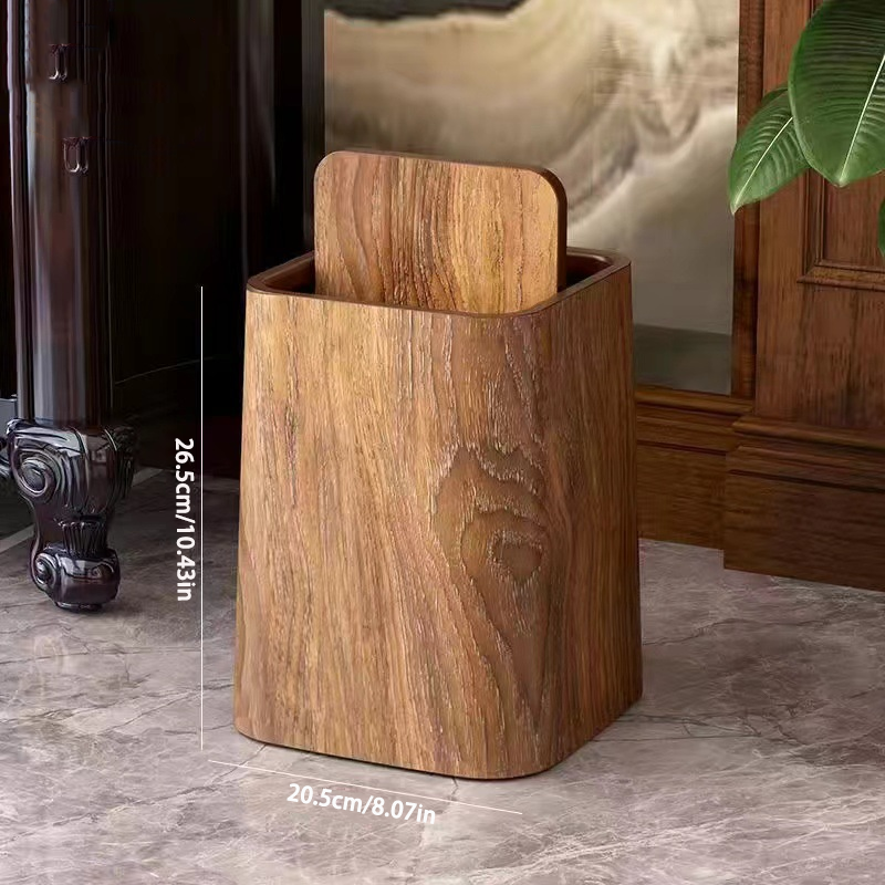 Papelera de mármol con tapa giratoria elegante