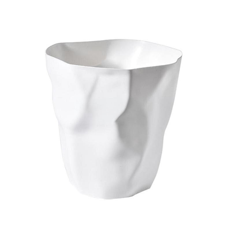 Papelera de forma escultural irregular nórdica de 26 × 27 cm