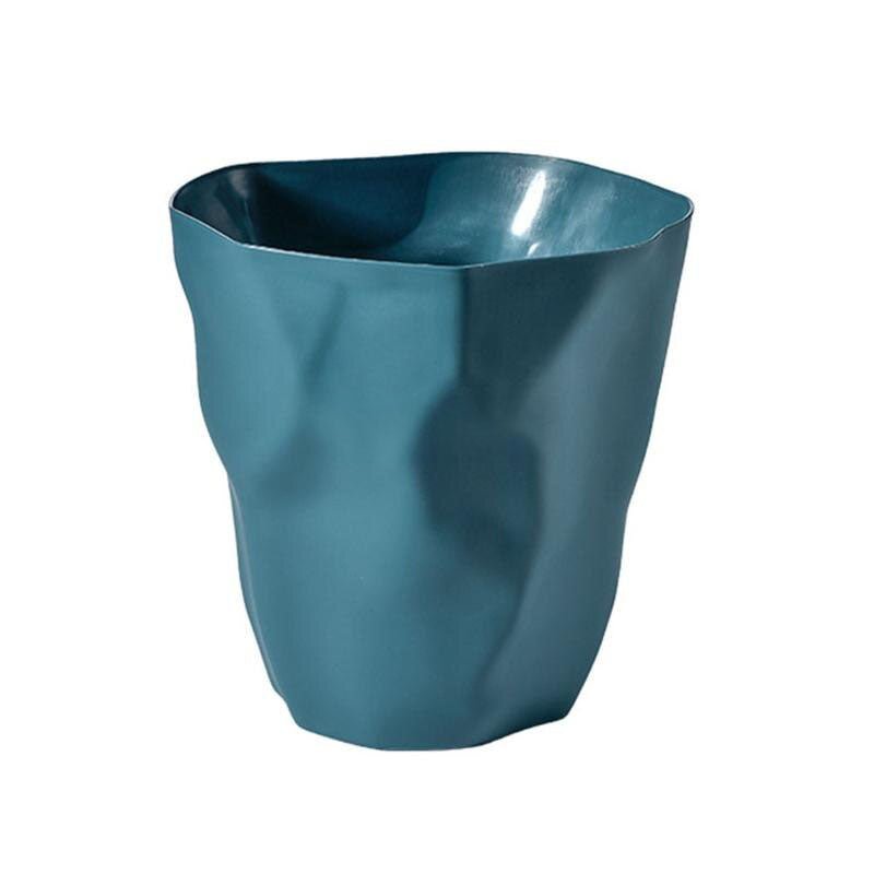 Papelera de forma escultural irregular nórdica de 26 × 27 cm
