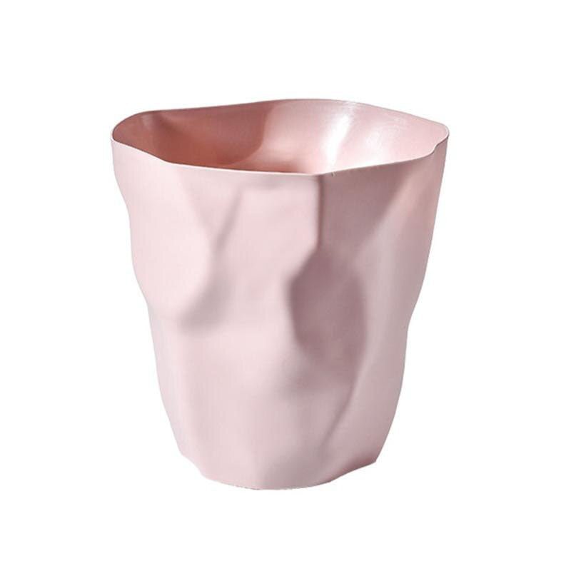 Papelera de forma escultural irregular nórdica de 26 × 27 cm