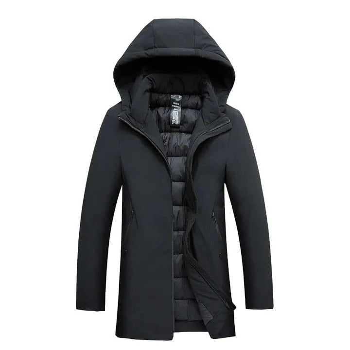 Parka de invierno impermeable para hombre con forro polar térmico