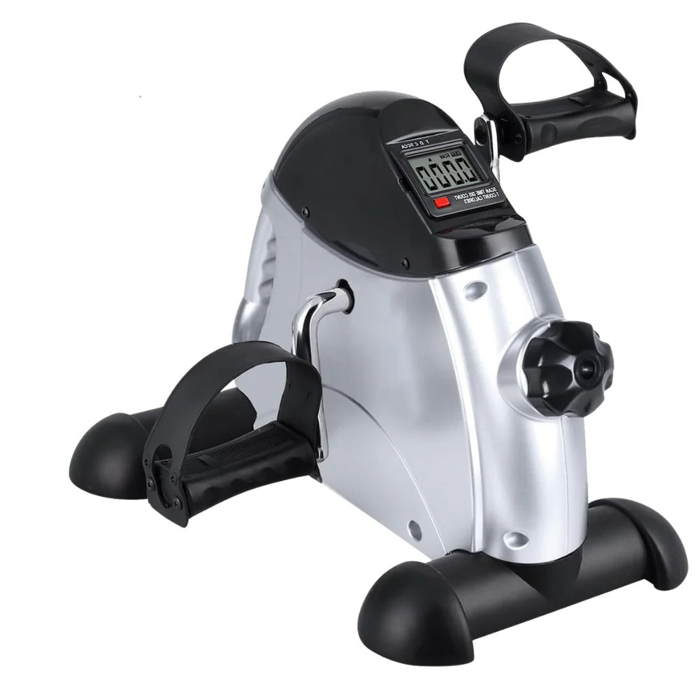 Pedaleador de ejercicio portátil bajo escritorio con resistencia ajustable y pantalla LCD