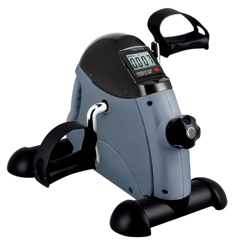 Pedaleador de ejercicio portátil bajo escritorio con resistencia ajustable y pantalla LCD