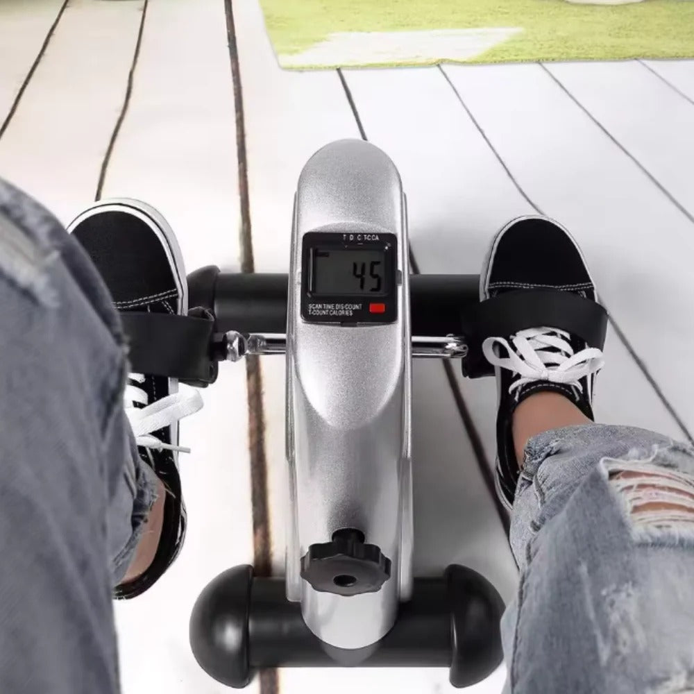 Pedaleador de ejercicio portátil bajo escritorio con resistencia ajustable y pantalla LCD