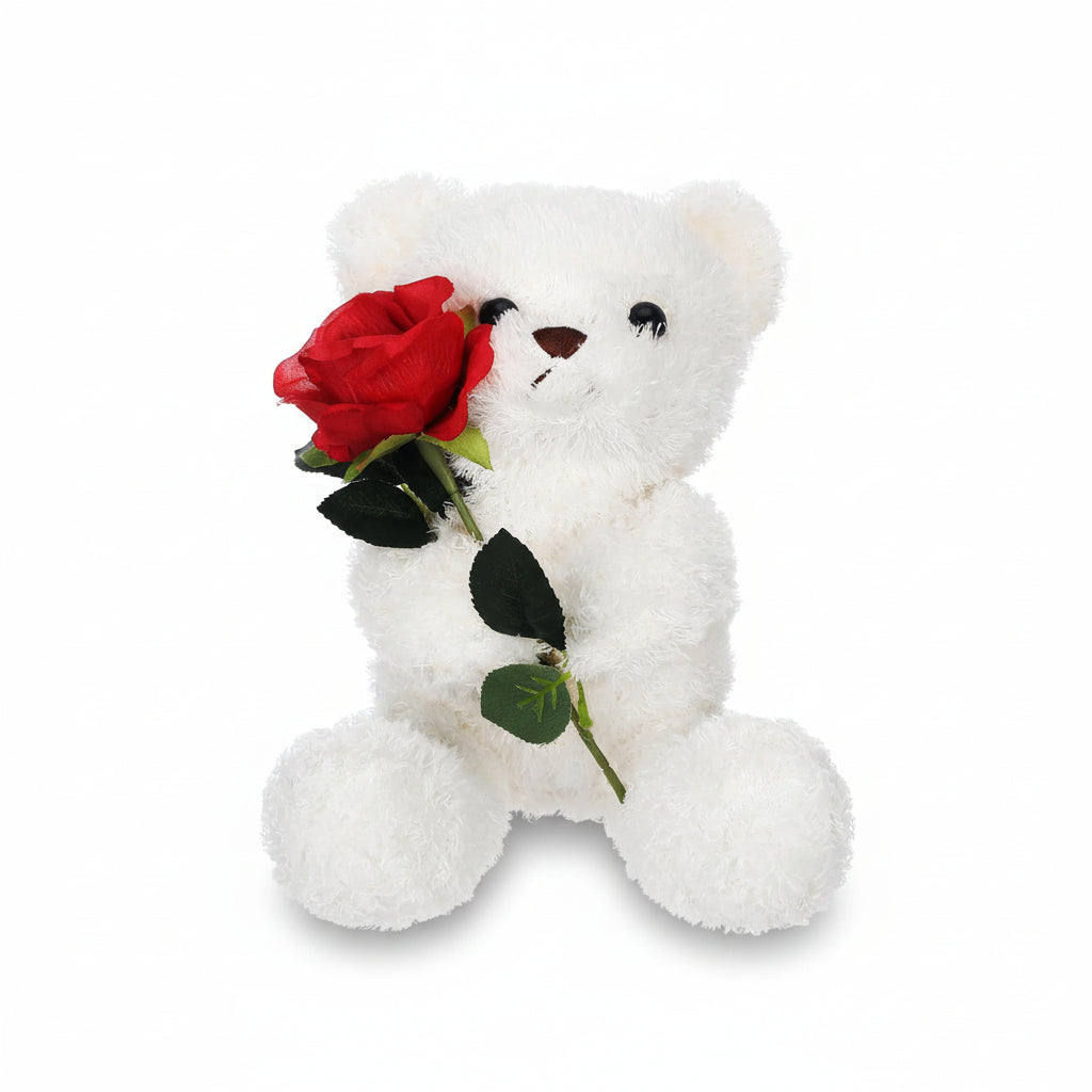 Peluche de oso con rosa para San Valentín