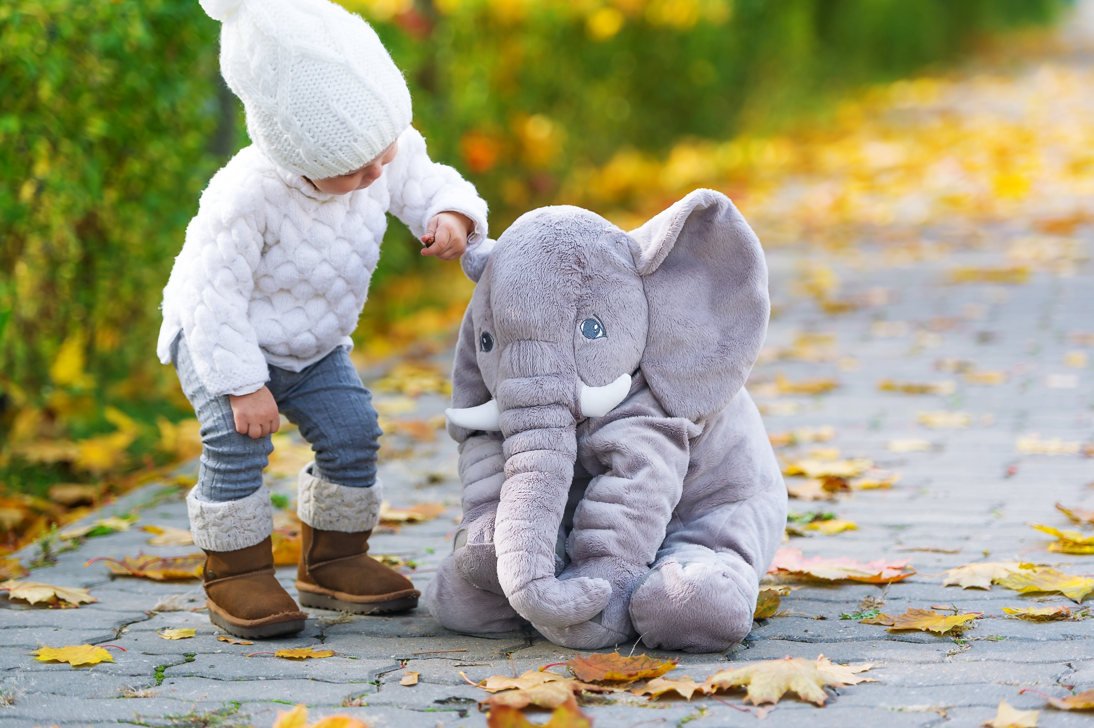 Peluche elefante, cojín de peluche grande de 40 o 60 cm para bebés y niños, relleno de algodón PP, 5 colores