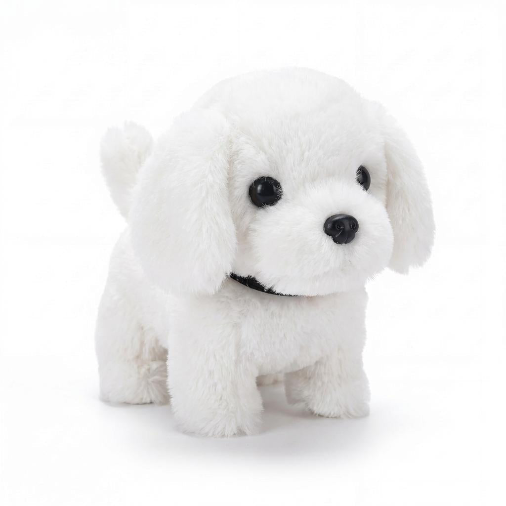 Perrito de peluche interactivo con movimiento realista
