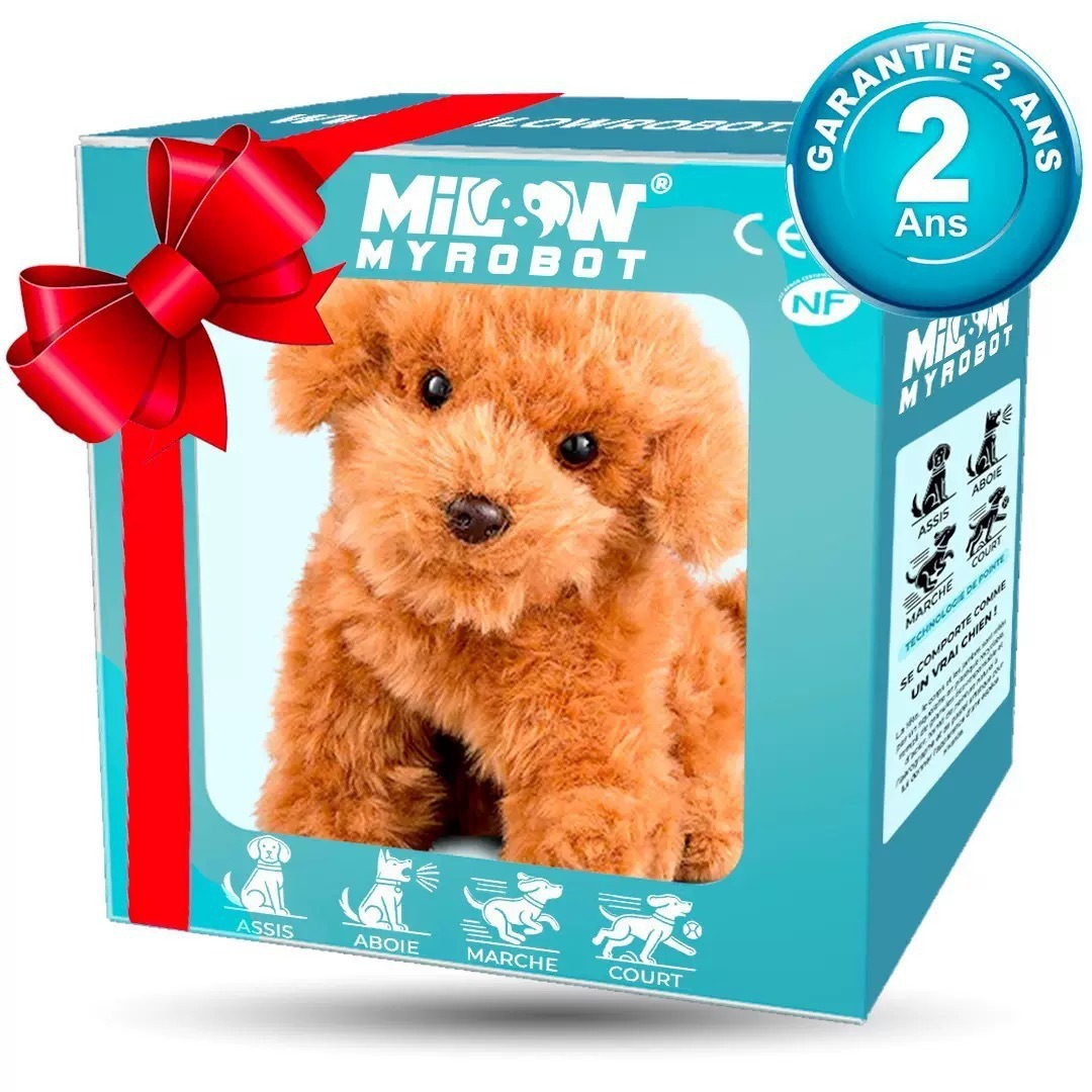 Perrito de peluche interactivo con movimiento realista
