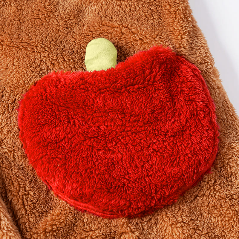 Pijama kawaii con capucha de panda rojo para noches acogedoras